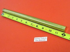 3/4" C360 BRASS SOLID ROUND ROD 12" long New Lathe Bar Stock .750" 1/2 Hard