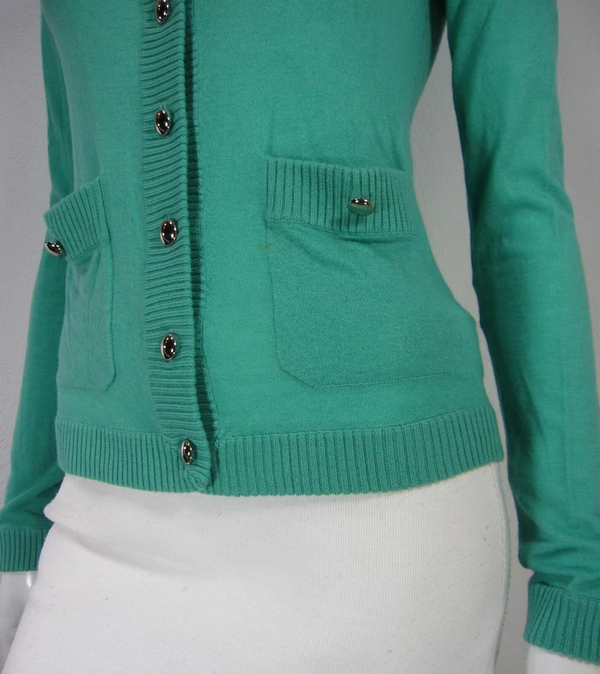 Кардиган с длинным рукавом Marc By Marc Jacobs свитер 100% кашемир размер S маленький зеленый - Изображение 3 из 4