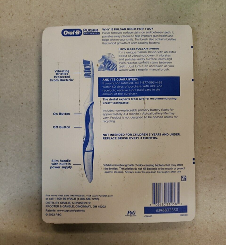 Oral-B Pulsar Pro-Health Battery Powered Toothbrush soft Bristle 5-pack - Picture 2 of 2