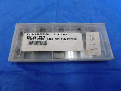 10Pcs NEW NEW TECH EM19 .040R CRN RND ENT330 CARBIDE INSERTS CORNER ROUND