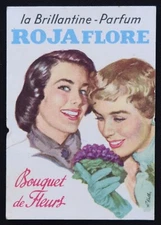 Antique ROJA FLORE Brillantine 2 Perfume Perfume Card