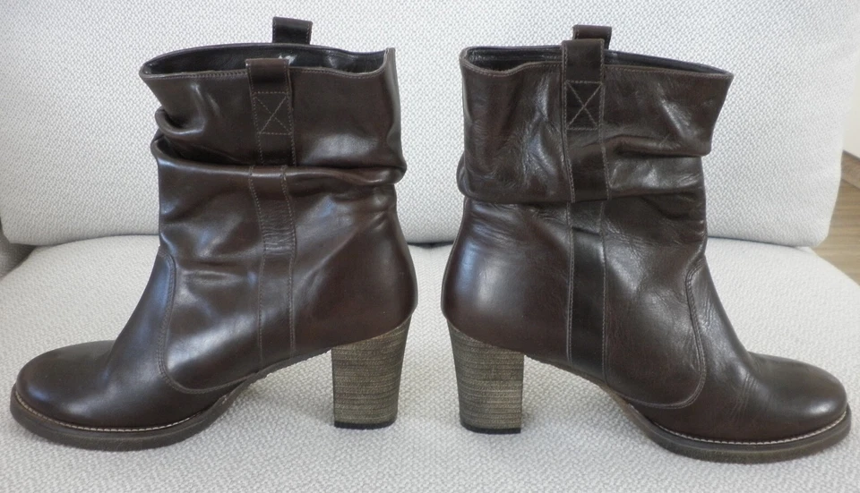 Gianni Gregori OTTO Stiefeletten Stiefel braun Leder Gr. 39 6 NEU NP 90€ - Bild 3 von 4