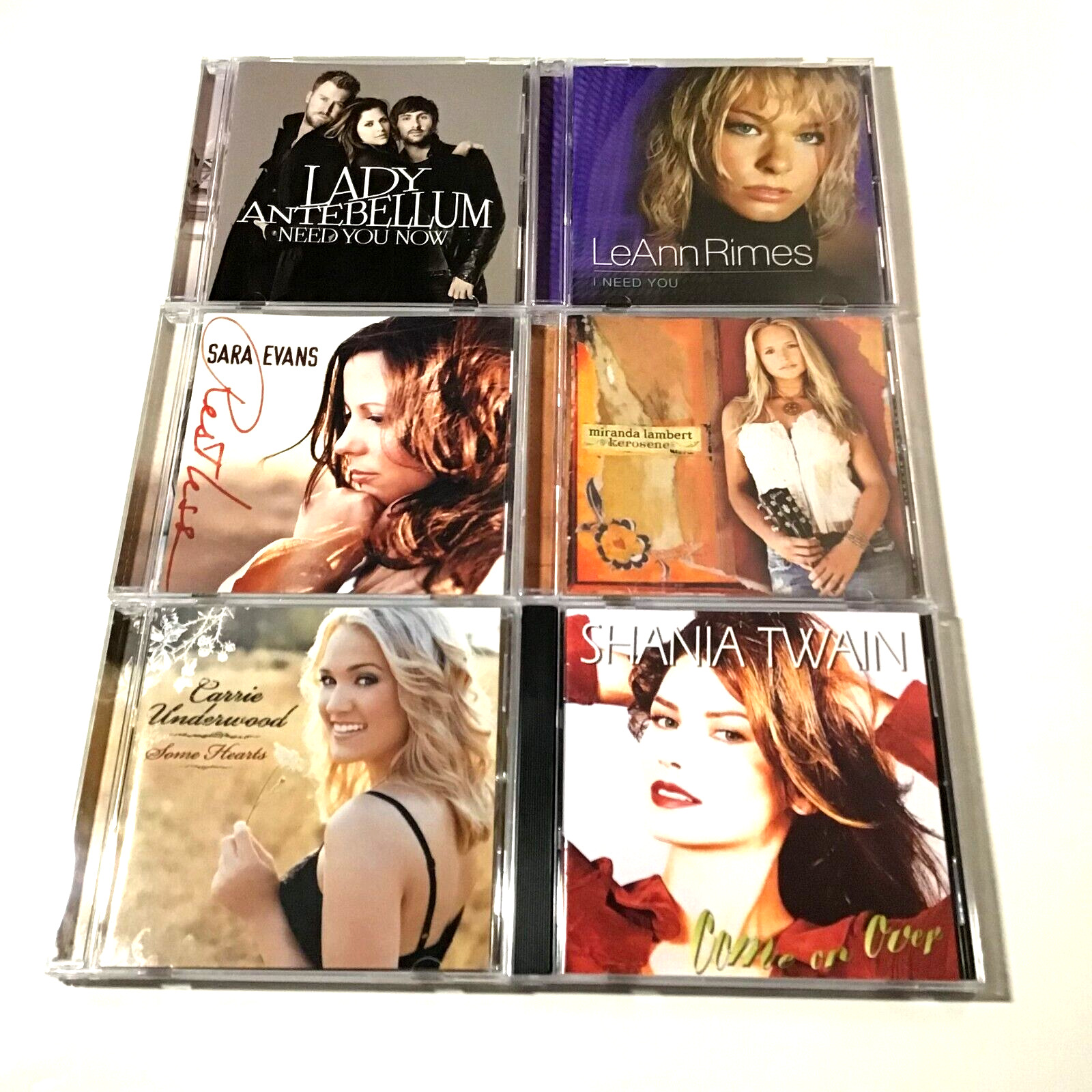 Country 6 CD Lot: Leann Rimes Shania Twain Miranda Lambert Carrie Underwood Lady