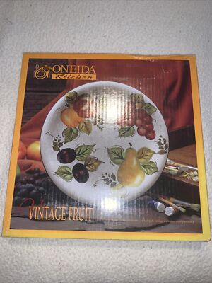 Oneida Vintage Fruit Large Oval Serving Bowl Dish NEW MINT Vintage Fruit