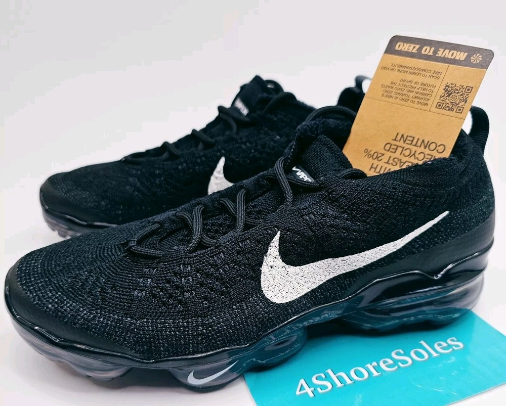 NEW Nike Women's SIZE 6.5 Air VaporMax 2023 Flyknit Black Sail DV6840-002