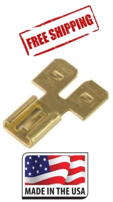 (10) 3 WAY Female/Double Male .250 1/4'' WIRE CONNECTOR MADE IN USA 