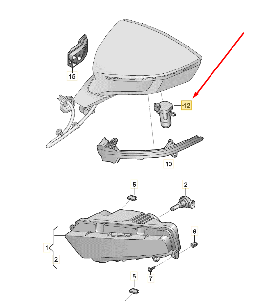 SEAT ATECA KH7 Front Left Peripheral Light 576945291F LHD GENUINE  