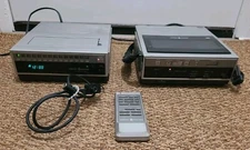 Vintage 1982 General Electric Programmable Timer & VHS Recorder & Remote 