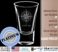 *SHOT GLASSES Sets 1, 2 + 4 -Bar -Favor Pub *CUSTOMIZED & SHIP FREE **gift**