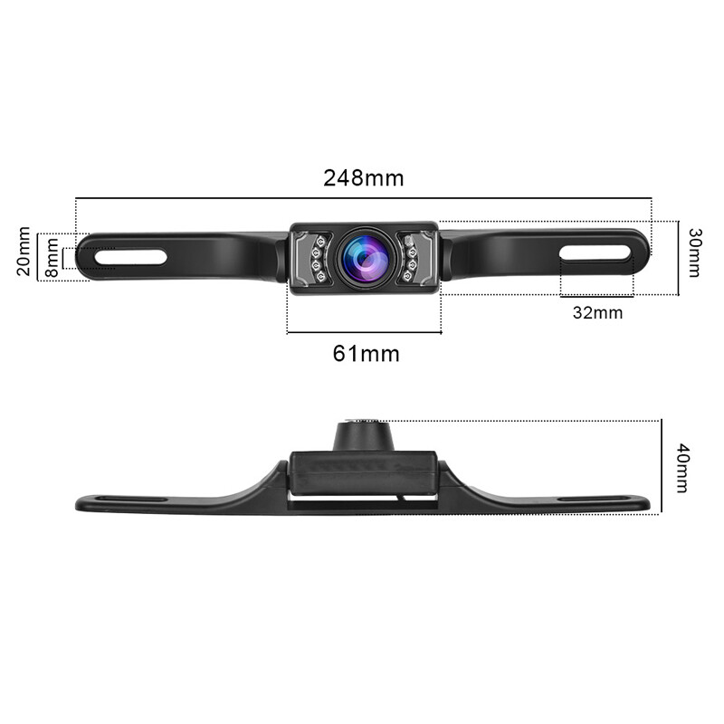 IR Night Vision European Car License Plate Frame Rearview Camera - EU/Russia License Plate - View #8