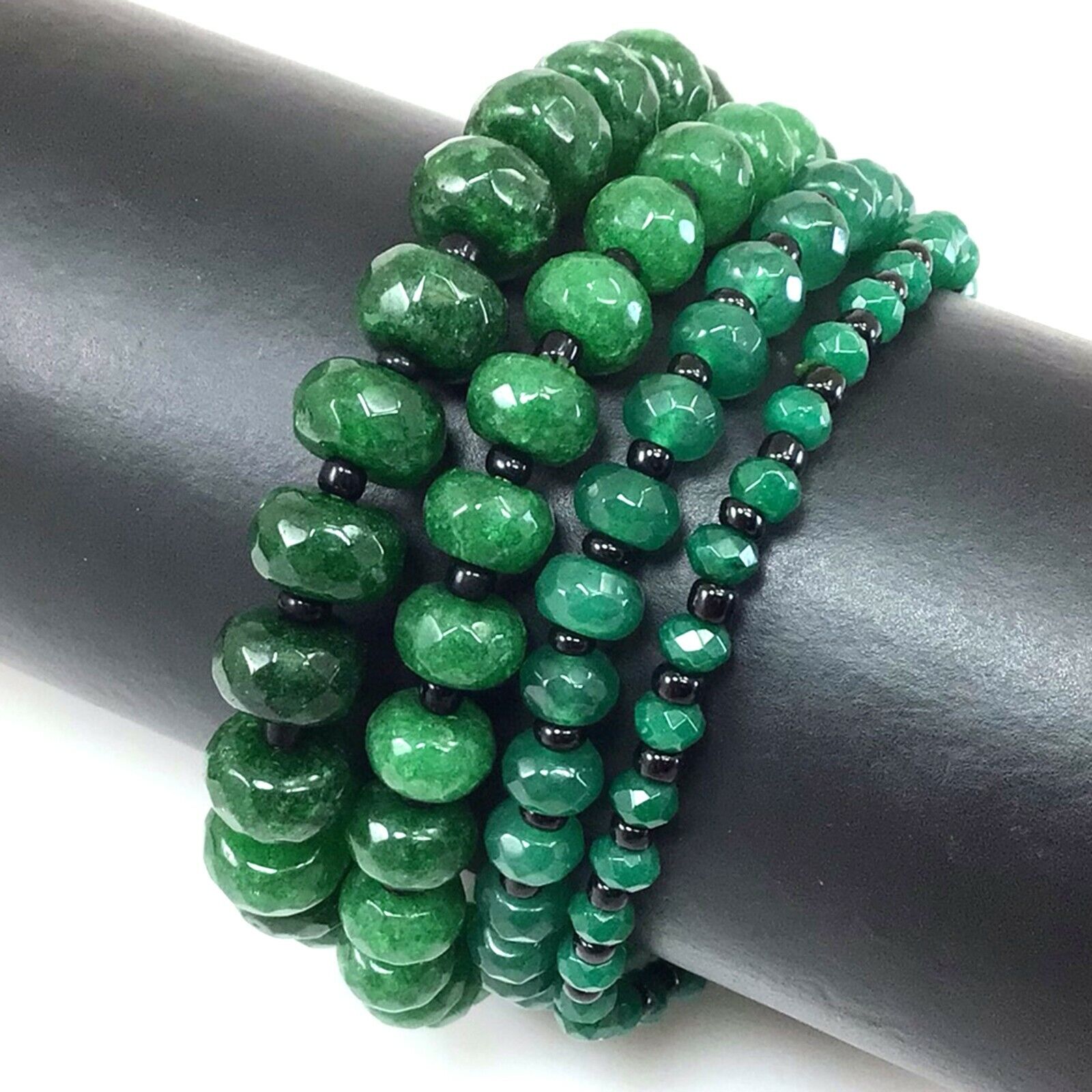 Green Jade Beaded Bracelet - Crystal Vibe
