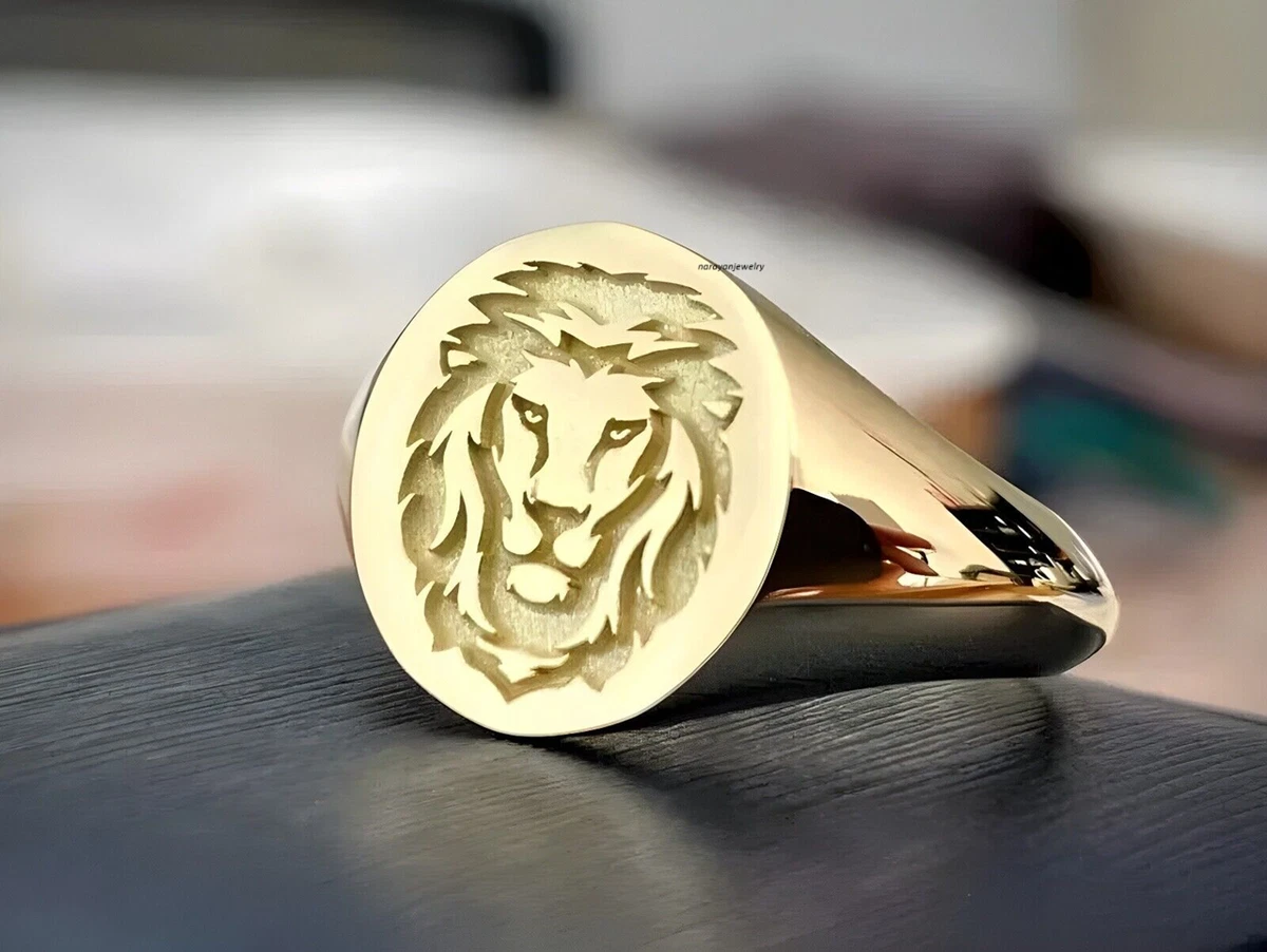 Gold Lion Ring In Retro Fine Rings for sale - eBay