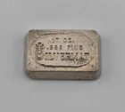 Silvermat 1980's Vintage 1oz .999 Cast Silver Bar Rare Nicely Toned Example