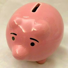 Ceramic 4.5" Pink PIG Piggy Bank
