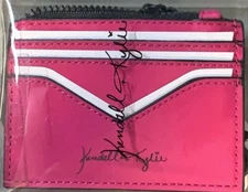 Kendall + Kylie CC Holder ID Key Chain Lobster Clasp Zipper Coin Purse Wallet