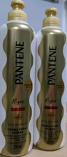 (2)PANTENE RIZO DEFINIDO CREMA PARA PEINAR HAIR FORMULA PRO VITAMINAS 300ml Ea.