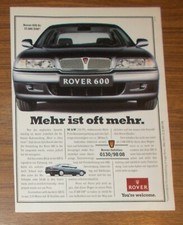 Seltene Werbung ROVER 620 Si - Mehr ist oft mehr 1994
