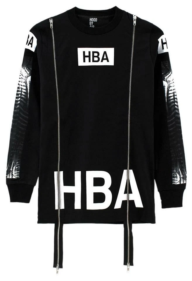 HOOD BY AIR HBA Screenprinted X-ray Double Zip Long Sleeve