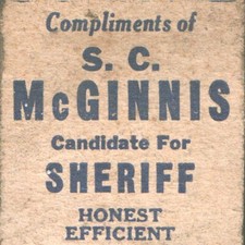 1950s S.C. McGinnis Mecklenburg County Sheriff Charlotte North Carolina