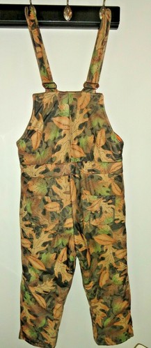 Racoe Inc Made in USA Boys Camo Bibs Overalls Insul. Hunting Cold Weather M 8/10 - Picture 7 of 9