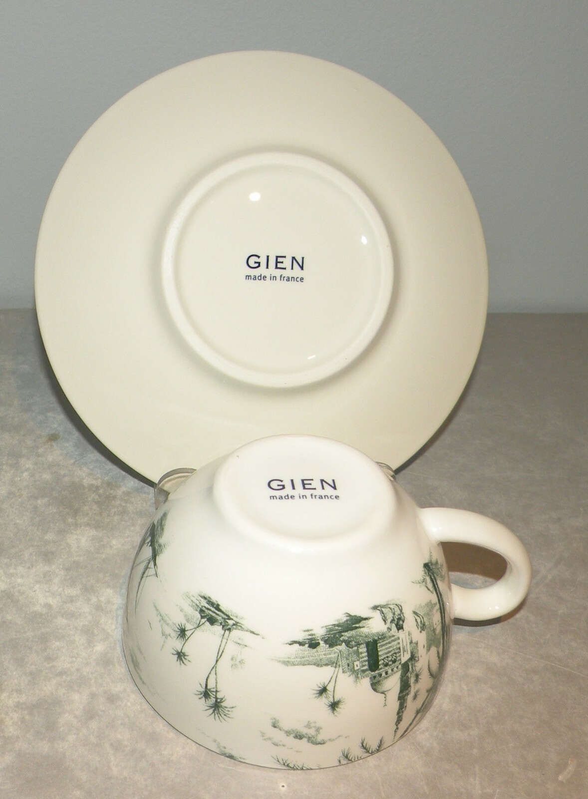 NEW Tea Cup & Saucer , Vue D'Orient , Les Depareillees From GIEN