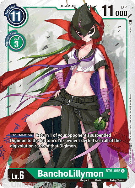 BT5-055 BanchoLillymon Uncommon Mint Digimon Card