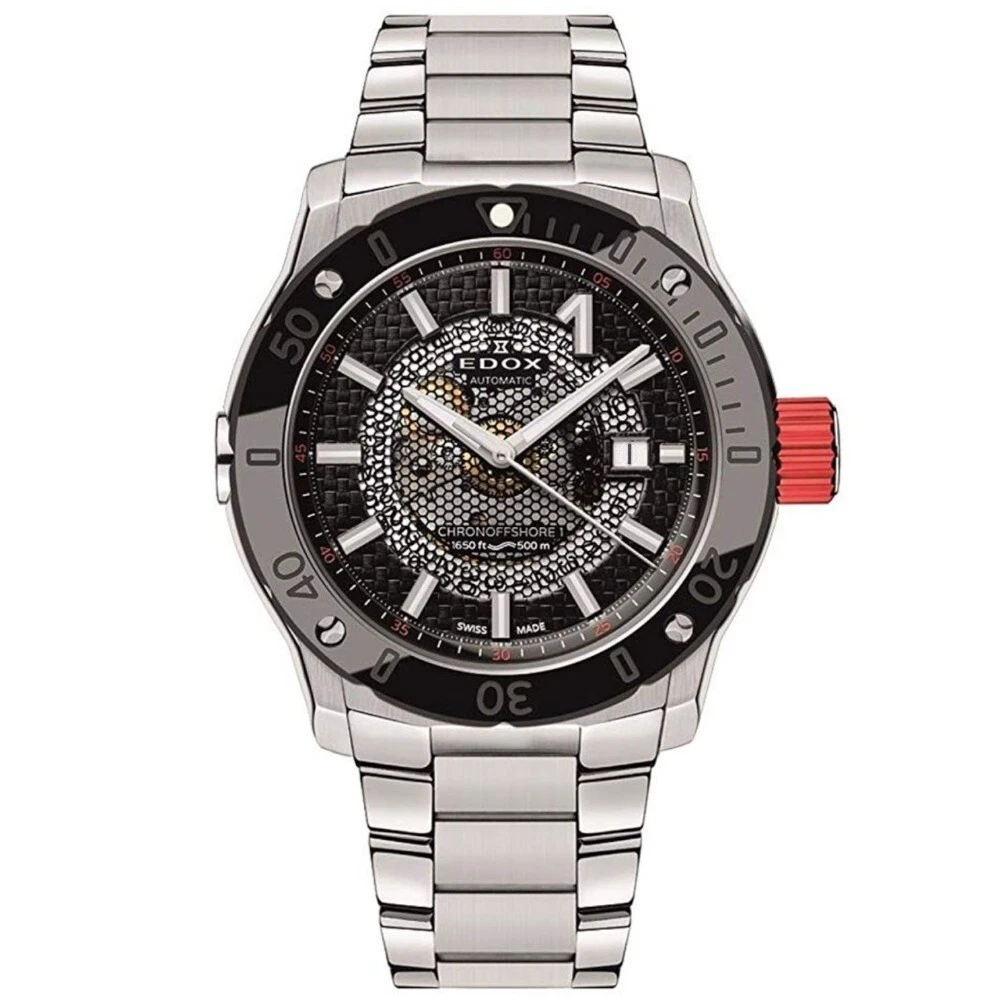 Edox Chronoffshore-1 43mm Automatic WR 500m Black Dial Men