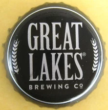 GREAT LAKES BREWING COMPANY used Beer CROWN Bottle CAP w/ GRAINS Cleveland, OHIO