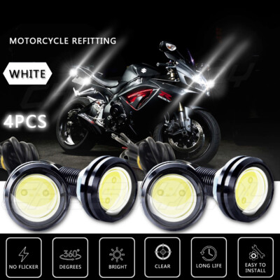 4x 18W Eagle Eye Lamp Daylight LED DRL Fog Daytime Running Car Light Tail Lights