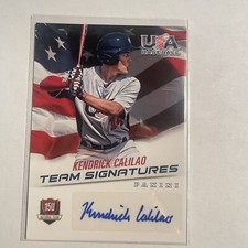 Kendrick Calilao 2015 Panini USA Baseball Team Signatures Auto Autograph #D /299