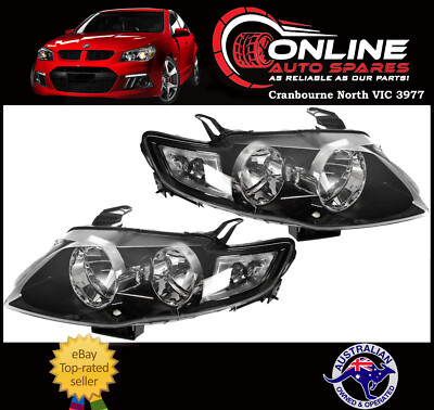 Headlight PAIR fit Ford FG G6 G6E Falcon XT MK F6 BLACK 2008-14 head light turbo