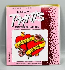 Vintage Highgate Body Prints Temporary Tattoos Fashion Forever Yours Hearts New