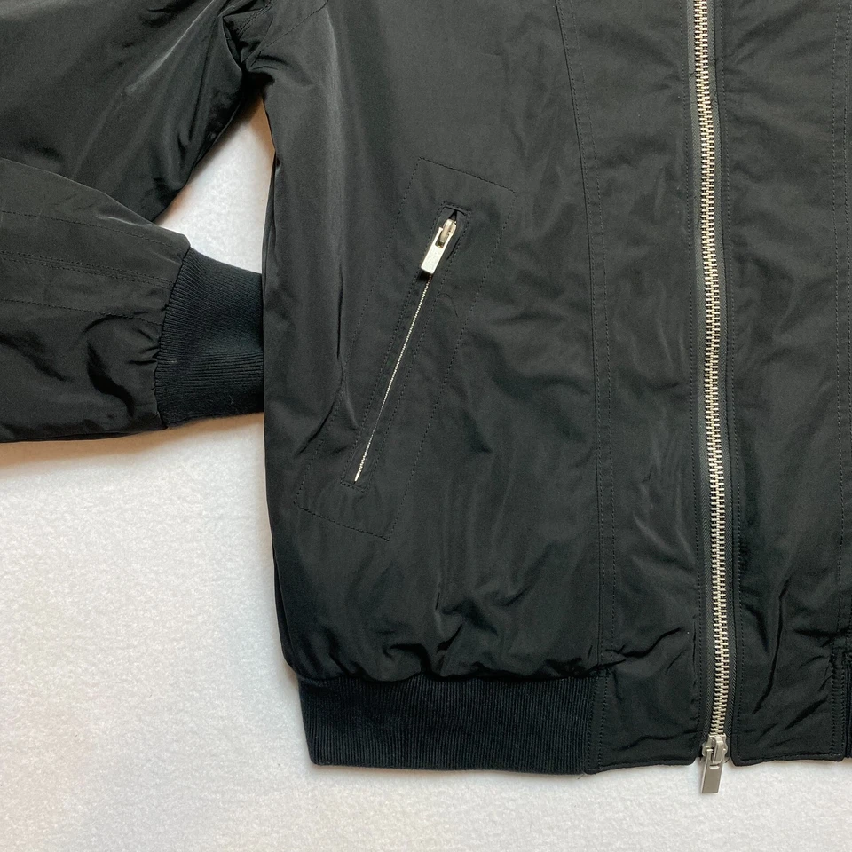 BLK DNM Jacket Mens S Black Lined Nylon Full Zip Quilted Flight Bomber - Image 4 of 4