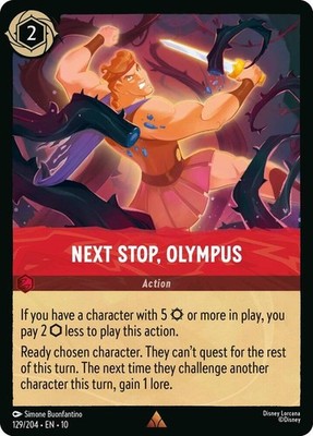 Next Stop, Olympus 129/204 Whispers in the Well Rare NM Cold Foil