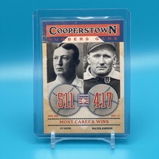 2013 Panini Cooperstown #2 Cy Young / Walter Johnson Numbers Game