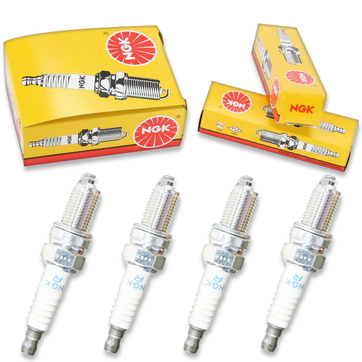 4pcs for Nissan   NSF 9.9B2 NGK Standard Spark Plugs 4-Stroke 9.9 HP Kit Set kn