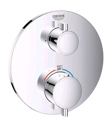 GROHE 24133000 Grohtherm Dual Function 2-Handle Thermostatic Starlight Chrome
