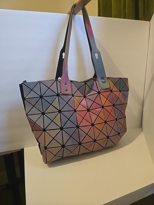 BAO BAO ISSEY MIYAKE Rectangular 17'' x 11'' Geometrical Shoulder Tote Bag