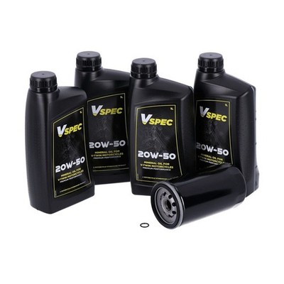 Ölwechsel Kit mineralisch f. Harley Evolution Dyna91-98, 4 Liter ÖlfilterSCHWARZ