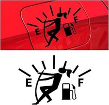 Fuel Gauge Empty Sticker Decal, High Gas Consumption Vinyl Car De Color: Black