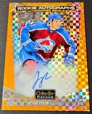 2024-25 O-Pee-Chee Platinum Orange /15 Checker Rookie Auto Jason Polin OPC #R-JP