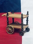 Vintage 1989 Playmobil Tea Cart Gold Caddy Victorian Mansion Castle Dollhouse