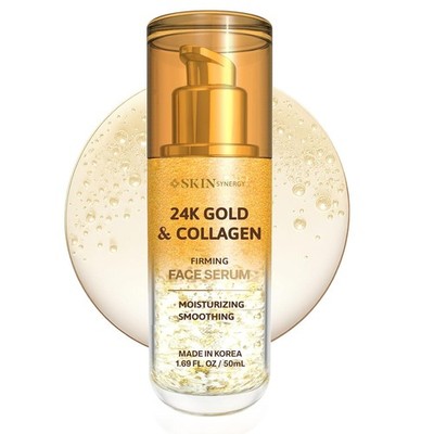 Face Serum with 24K Gold & Collagen   Hydrating, Firming & Radiance Boosting...
