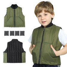 Weighted Compression Vest for kids Green  Adjustable Vest With Removable Wei...