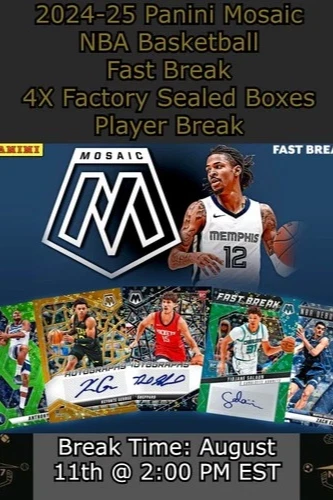 2024-25 Panini Mosaic NBA FAST BREAK 4X Box Player BREAK #4