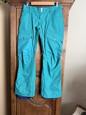 Burton DryRide Women  s Size XS Green Lined Ski Snow Snowboarding Vented Pants