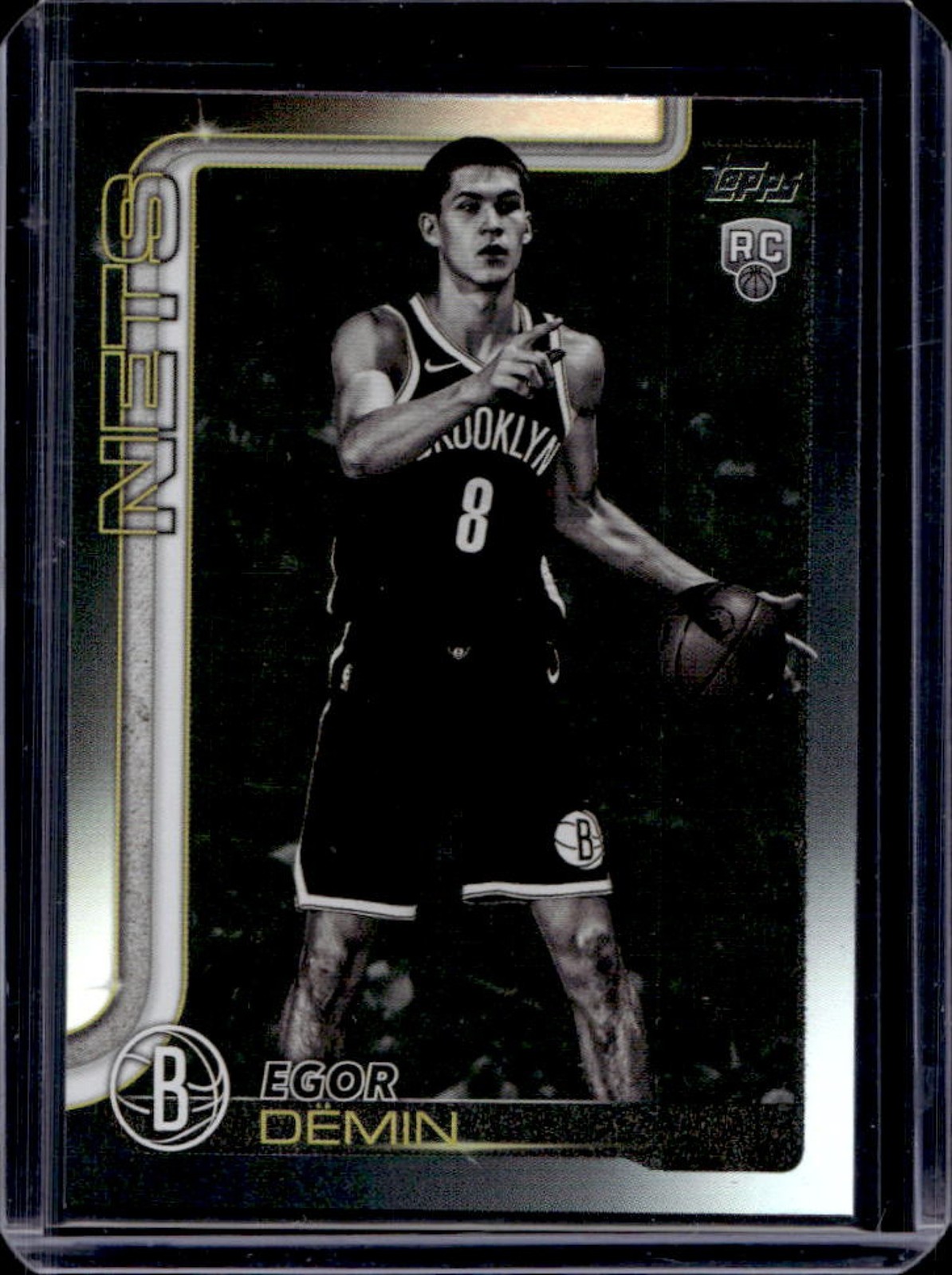 2025-26 Topps Egor Demin Blackout Variation RC Rookie #208 Nets