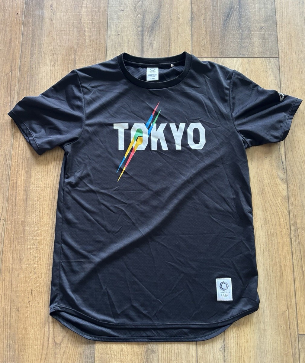 Tokyo 2020 Olympics T-Shirt Asics Official Licensed Black Men's L