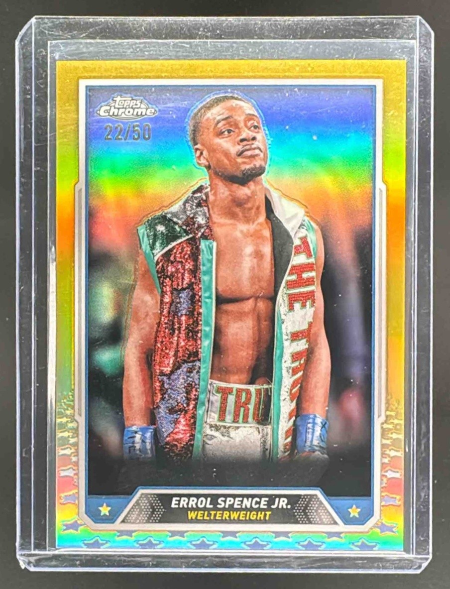 Errol Spence Jr 2024 Topps Chrome #38 Gold Refractor /50