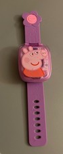 VTech Peppa Pig Learning Watch Pink Purple Activity Games with Sound. WORKS